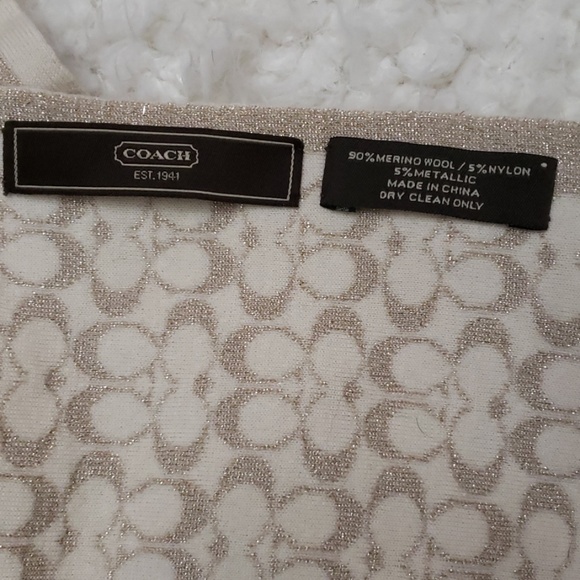 Metallic Gold Coach Scarf and Glove Set - Picture 4 of 4